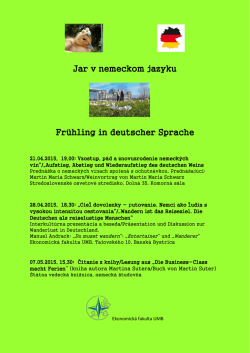 Jar v nemeckom jazyku Fr&uuml;hling in deutscher Sprache