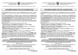 Informationsblatt f&uuml;r die Kandidaten