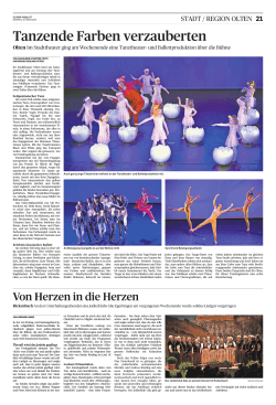 Oltner Tagblatt, vom: Montag, 30. März 2015