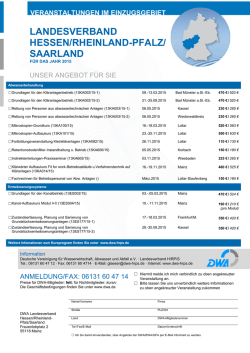 Januar 2015 bis Dezember 2015 - DWA, Landesverband Hessen