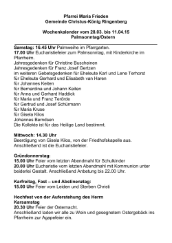 Gemeindenachrichten Ringenberg 29. März