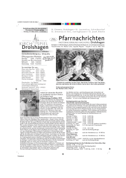 Pfarrnachrichten - Pastoralverbund Kirchspiel Drolshagen