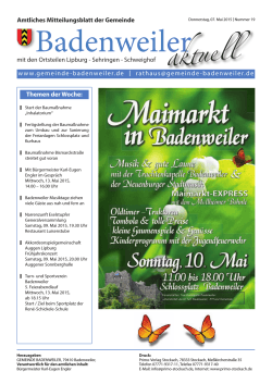 Amtliches Mitteilungsblatt der Gemeinde mit den Ortsteilen Lipburg