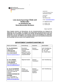 Heilberufler - Ambassade d`Allemagne