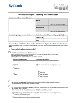 Informationsbogen &ndash; eBanking f&uuml;r Firmenkunden f&uuml;r