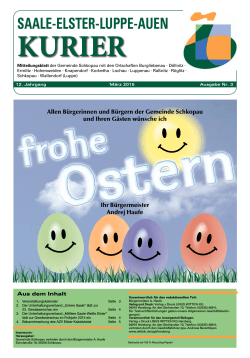Saale-Elster-Luppe-Auen Kurier - März 2015