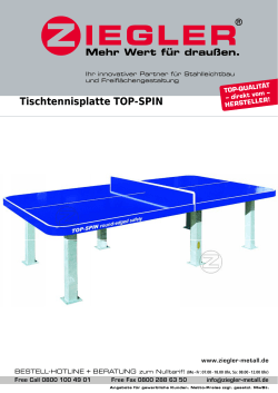 Tischtennisplatte TOP-SPIN