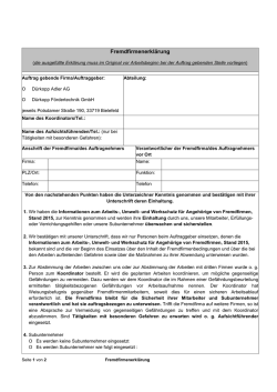 Fremdfirmenerklärung