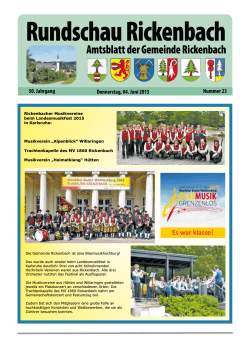 Amtsblatt #23 - Gemeinde Rickenbach