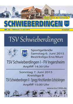 03.06.2015 - Gemeinde Schwieberdingen