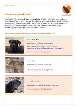 Herzwurmprophylaxe 2015