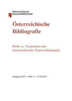 Bibliografie Heft 2015 Nr. 05 - &Ouml;sterreichische Nationalbibliothek