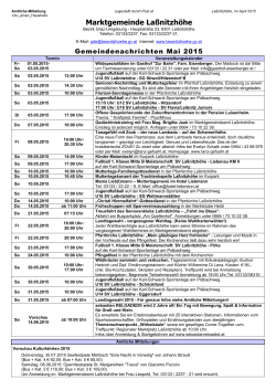 Gemeindenachrichten 05/2015