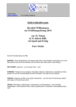 Infobrosch&uuml;re zur Saison 2015