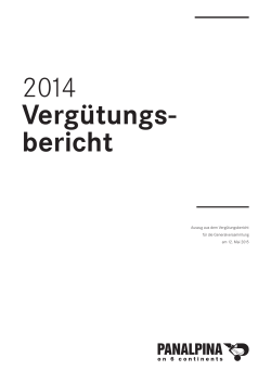 Vergütungsbericht 2014 [pdf | 369 KB]