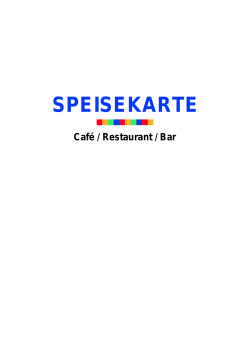 SPEISEKARTE - Park Inn Bielefeld