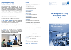 Flyer IKH - Institut für Psychologie - Goethe
