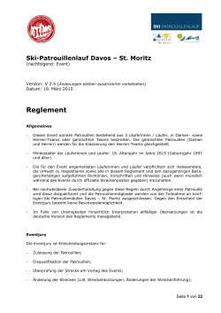 Reglement - Verein Ski-Patrouillenlauf Davos – St. Moritz