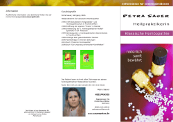 Flyer - Information über klassische Homöopathie und
