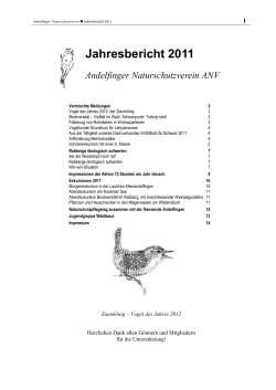 ANV_Jahresbericht_2011 - Andelfinger Naturschutzverein