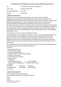 Protokoll - AKV Aargauischer Kleintierzüchterverband