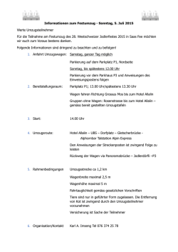 Infos - Jodlerfest Saas-Fee