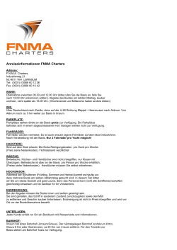 Anreiseinformationen FNMA Charters