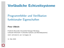 Programmfehler und Verifikation funktionaler Eigenschaften