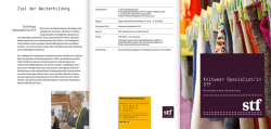 Info-Folder - Schweizerische Textilfachschule