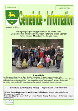 Muggendorf, Gemeinde-Information, April 2015