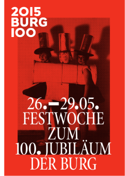 Programmheft BURG 100 Festwoche 26.