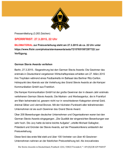 SPERRFRIST: 27.3.2015, 22 Uhr