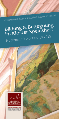 Bildung & Begegnung im Kloster Speinshart