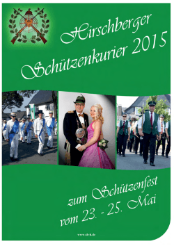 Schützenkurier 2015 - Schützenbruderschaft Hirschberg eV
