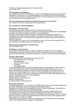 Jahreshauptversammlung