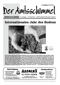 Internationales Jahr des Bodens