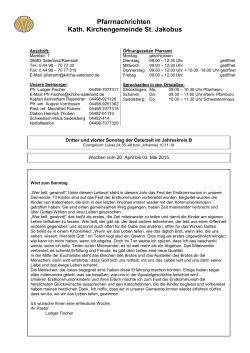 Pfarrnachrichten 20.04.15 - 03.05.2015 ( PDF , 287 kB )