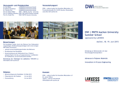 DWI | RWTH Aachen University Summer School
