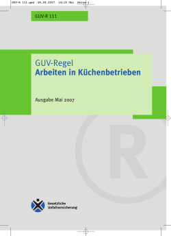 GUV-R 111 Arbeiten in K&uuml;chenbetrieben