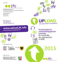 UPLOAD Flyer 2015 - JFC Medienzentrum Köln