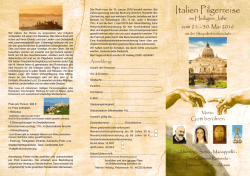 Italien-Pilgerreise im Heiligen Jahr 2016