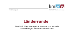 Länderrunde - Bundesministerium für Wissenschaft und Forschung
