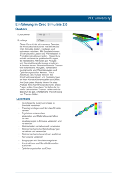 Einf&uuml;hrung in Creo Simulate 2.0 - MCG