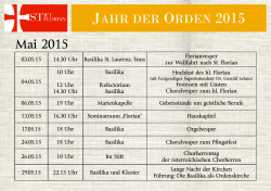 JAHR DER ORDEN 2015