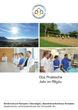 Das Praktische Jahr im Allgäu - Klinikum Kempten