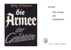 Steiner, Felix – Die Armee Der Geaechteten (1963, 184 Doppels.)