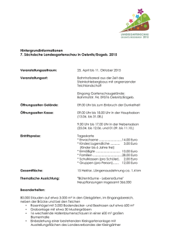 Hintergrundinformationen 7. Sächsische Landesgartenschau in