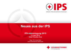 Neues aus der IPS - Initiative PatientInnensicherheit Steiermark