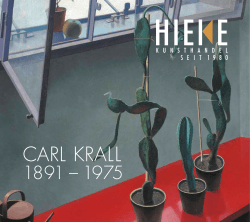 Katalog CARL KRALL - HIEKE Kunsthandel