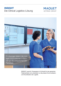 INSIGHT - Die Clinical Logistics-L&ouml;sung - Flyer (DE)